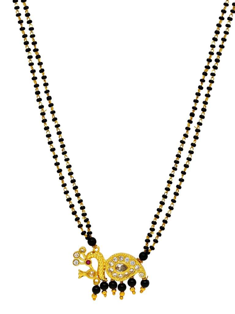 Double Line Mangalsutra in Gold finish - CNB35048