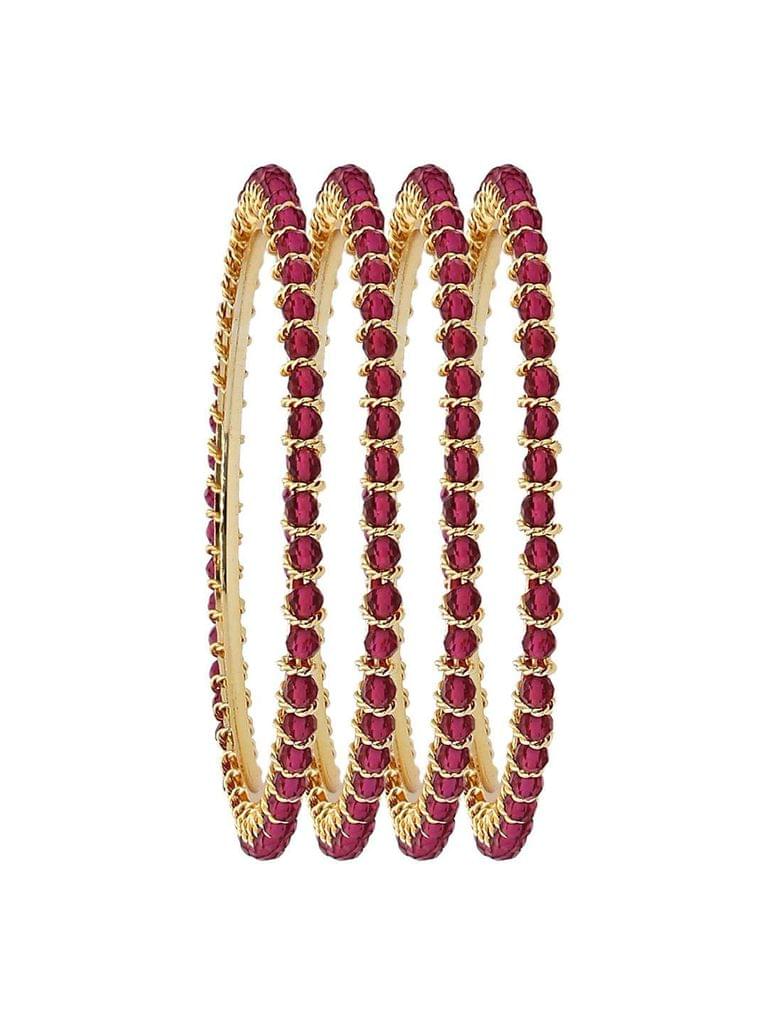 Crystal Bangles in Gold finish - CNB3152-2.10