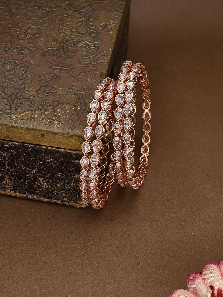 Reverse AD Bangles in Rose Gold finish - CNB2430-2.4