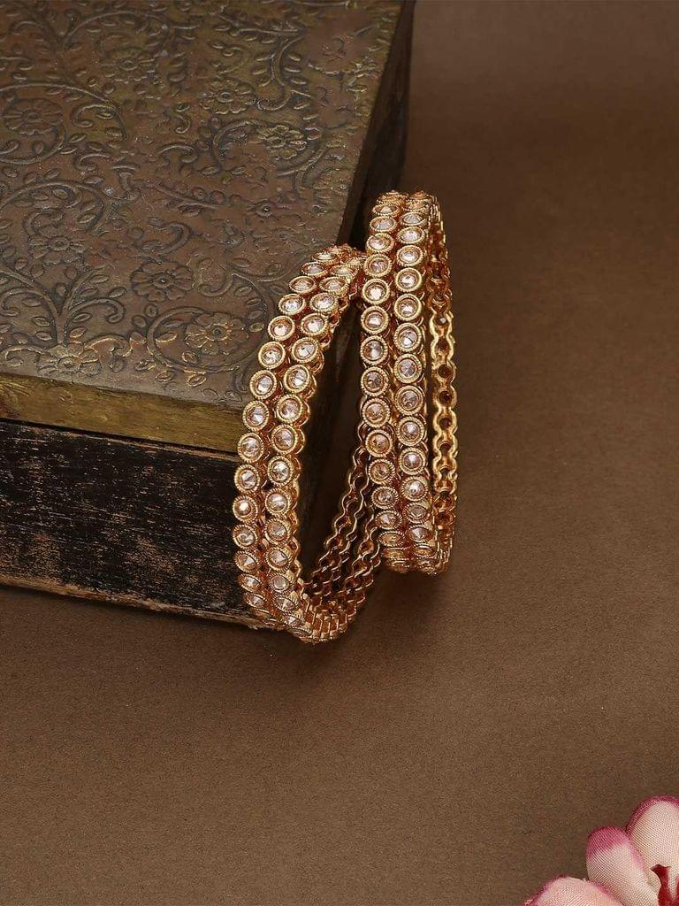 Reverse AD Bangles in Oxidised Gold finish - CNB2427-2.8