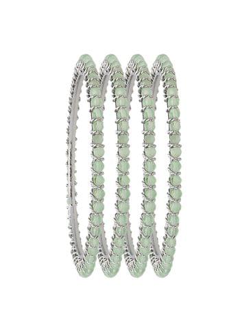 Crystal Bangles in Rhodium finish - CNB3115-2.8
