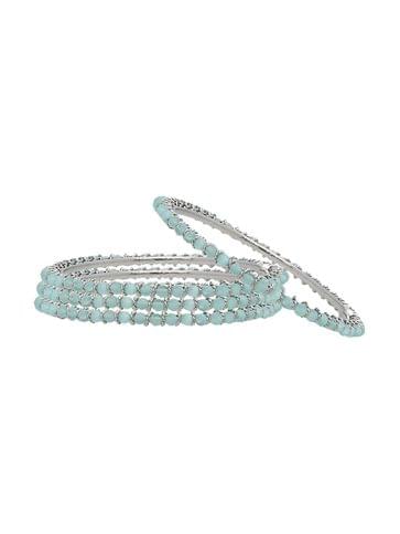 Crystal Bangles in Rhodium finish - CNB3090-2.4