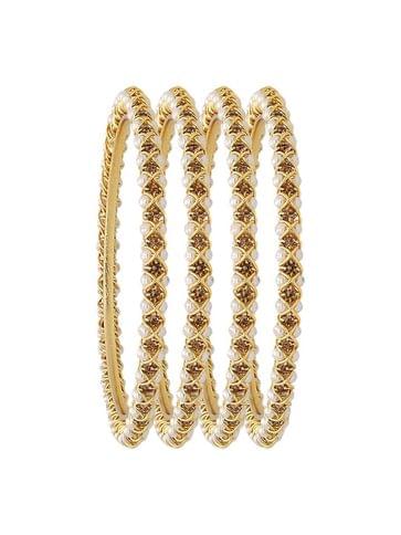 Pearls Bangles in Gold finish - CNB3079-2.6