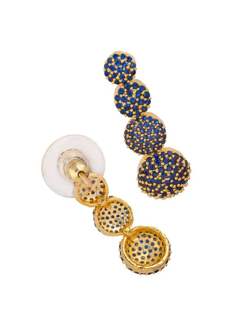AD / CZ Long Earrings in Gold finish - CNB2681