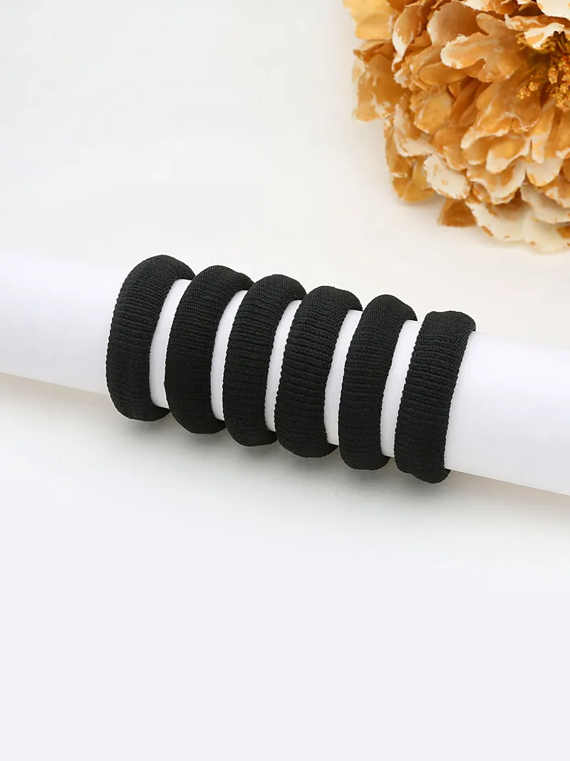 Plain Rubber Bands in Black color - 1006BL2