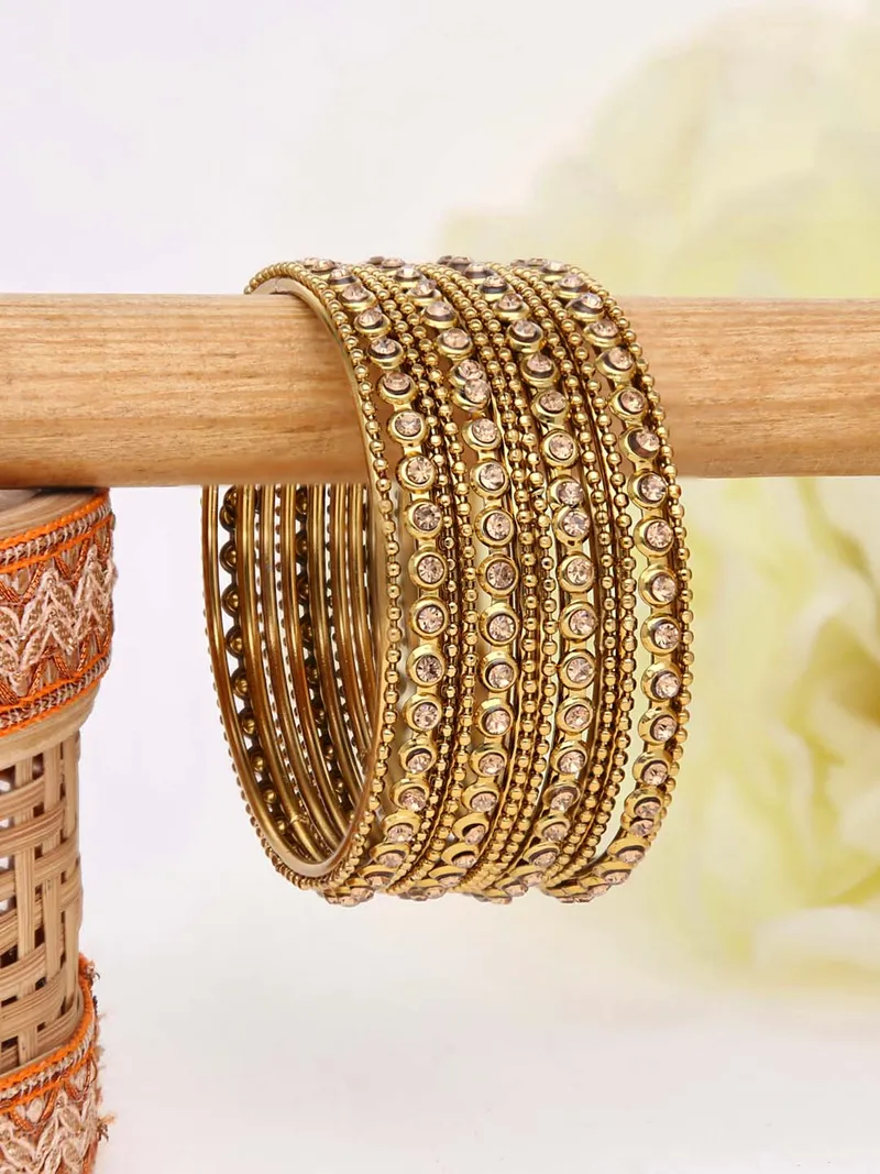Metal Bangles in Gold finish - 507GO