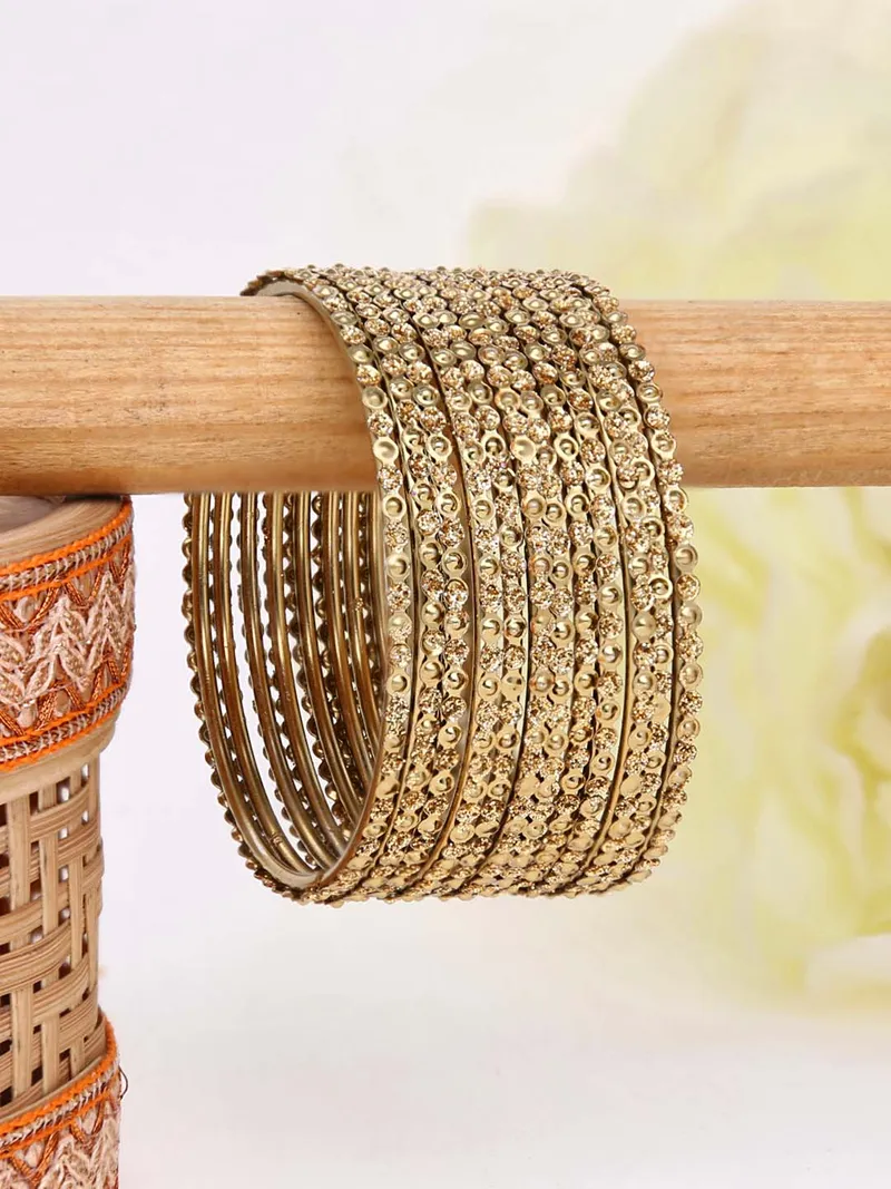Metal Bangles in Gold finish - 617GO