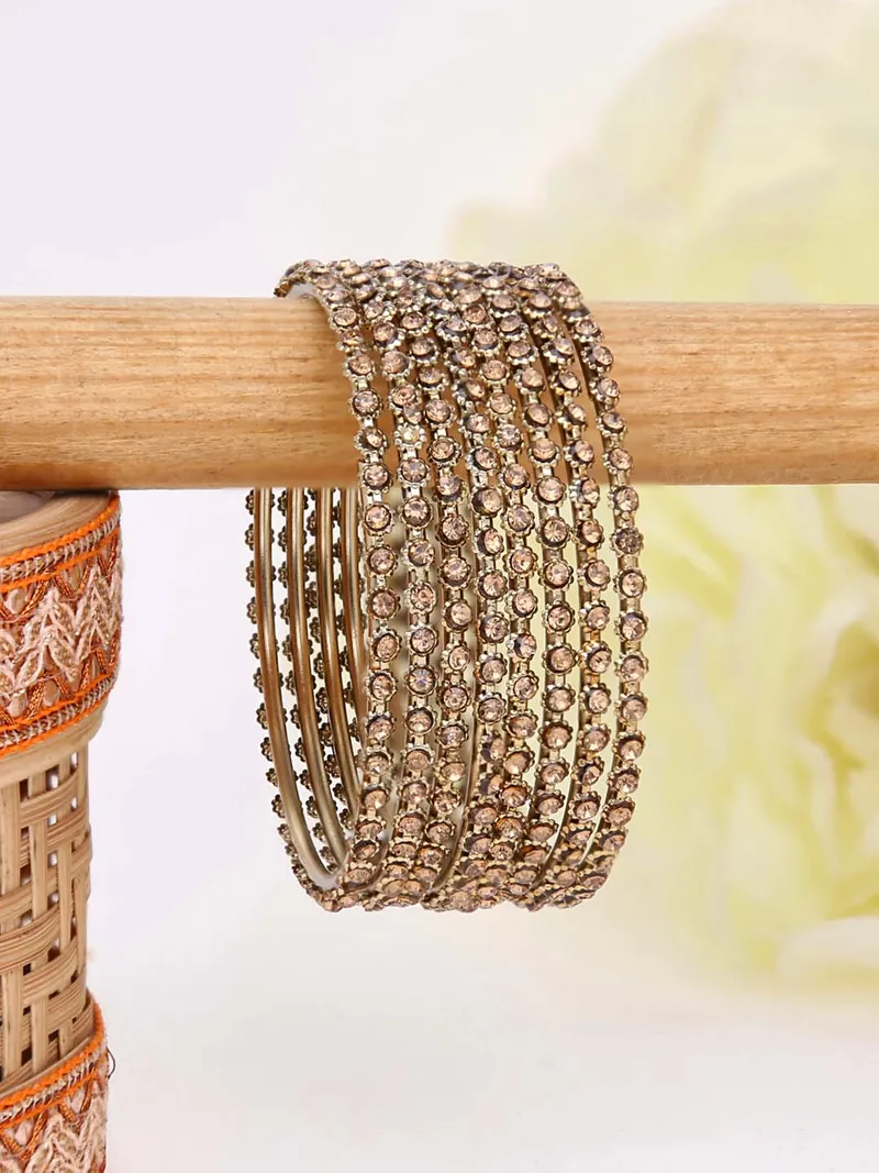 Metal Bangles in Gold finish - 758GO
