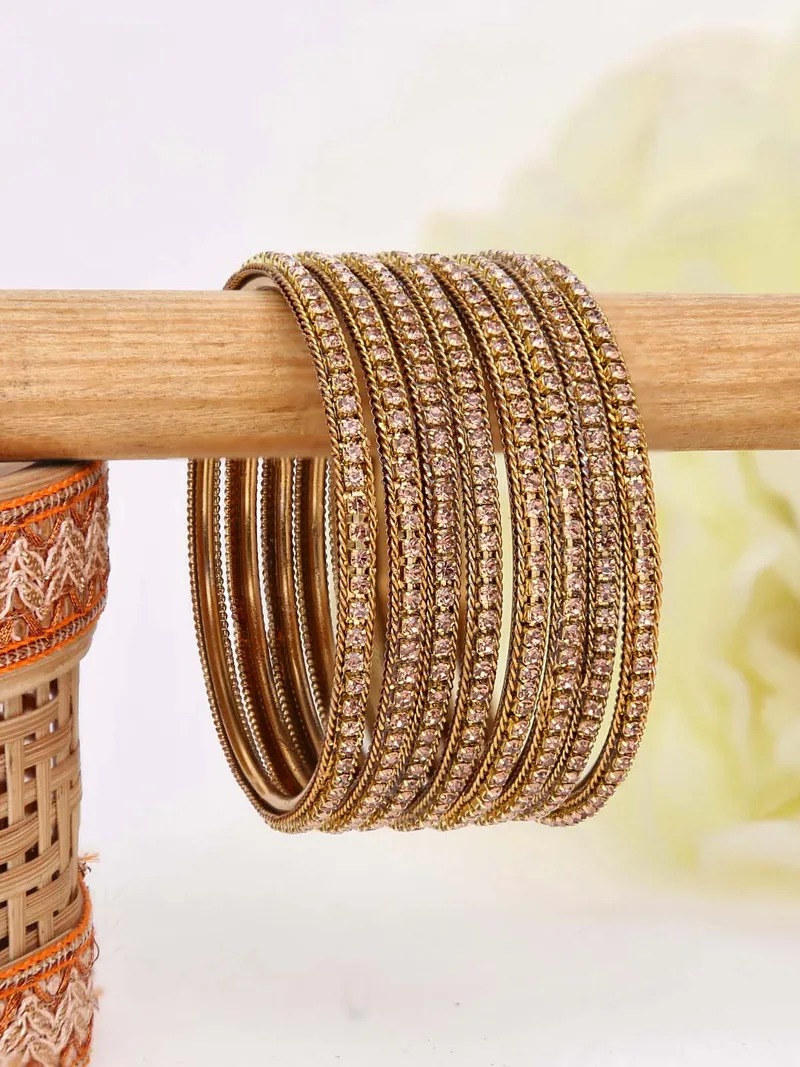 Metal Bangles in Gold finish - 1276GO