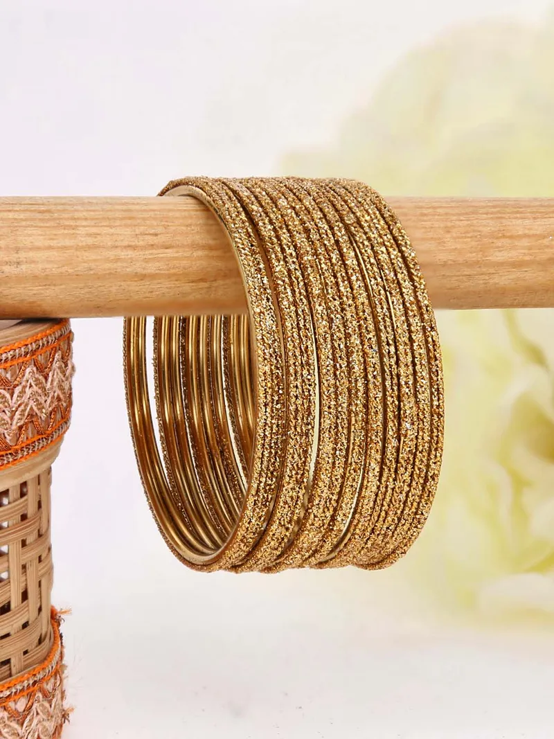 Metal Bangles in Gold finish - 2460GO