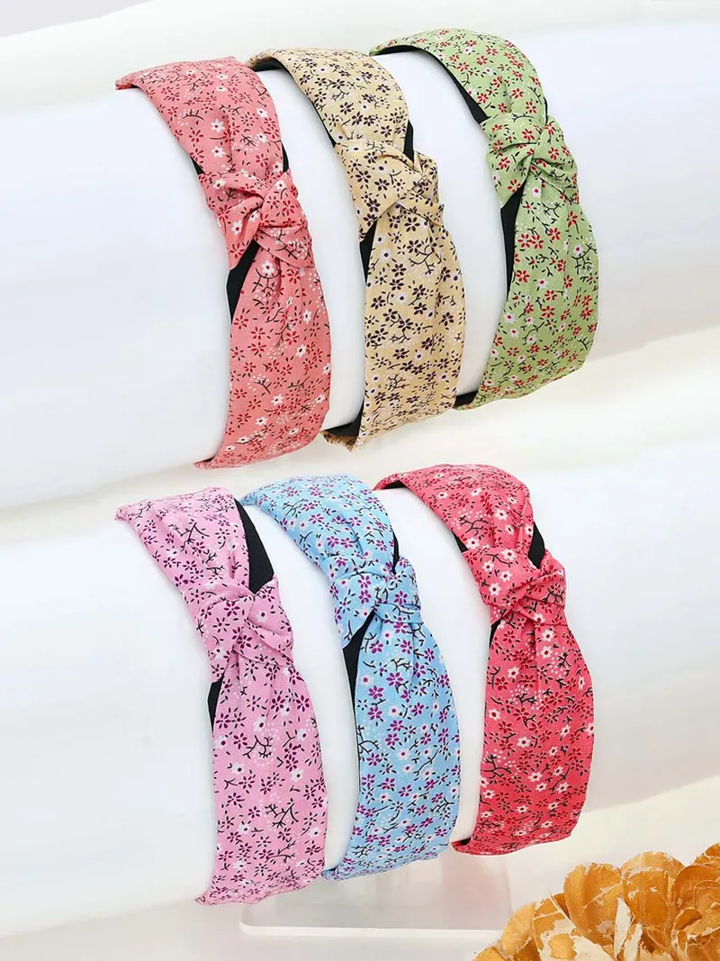 Hair Band with Fabric Bow in Assorted color - THF087