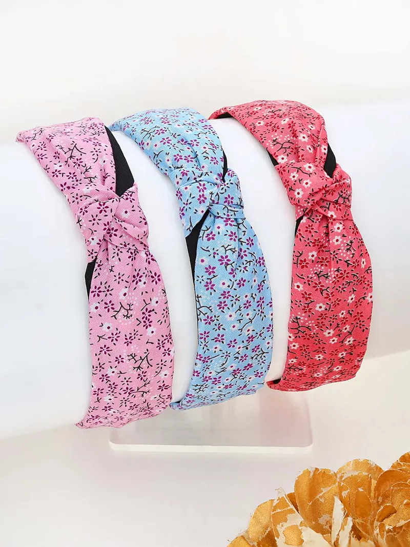 Hair Band with Fabric Bow in Assorted color - THF087