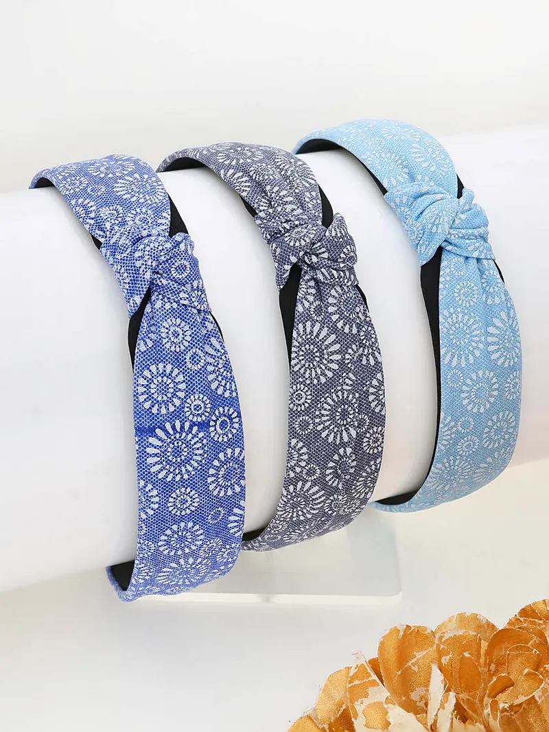 Hair Band with Fabric Bow in Assorted color - THF086