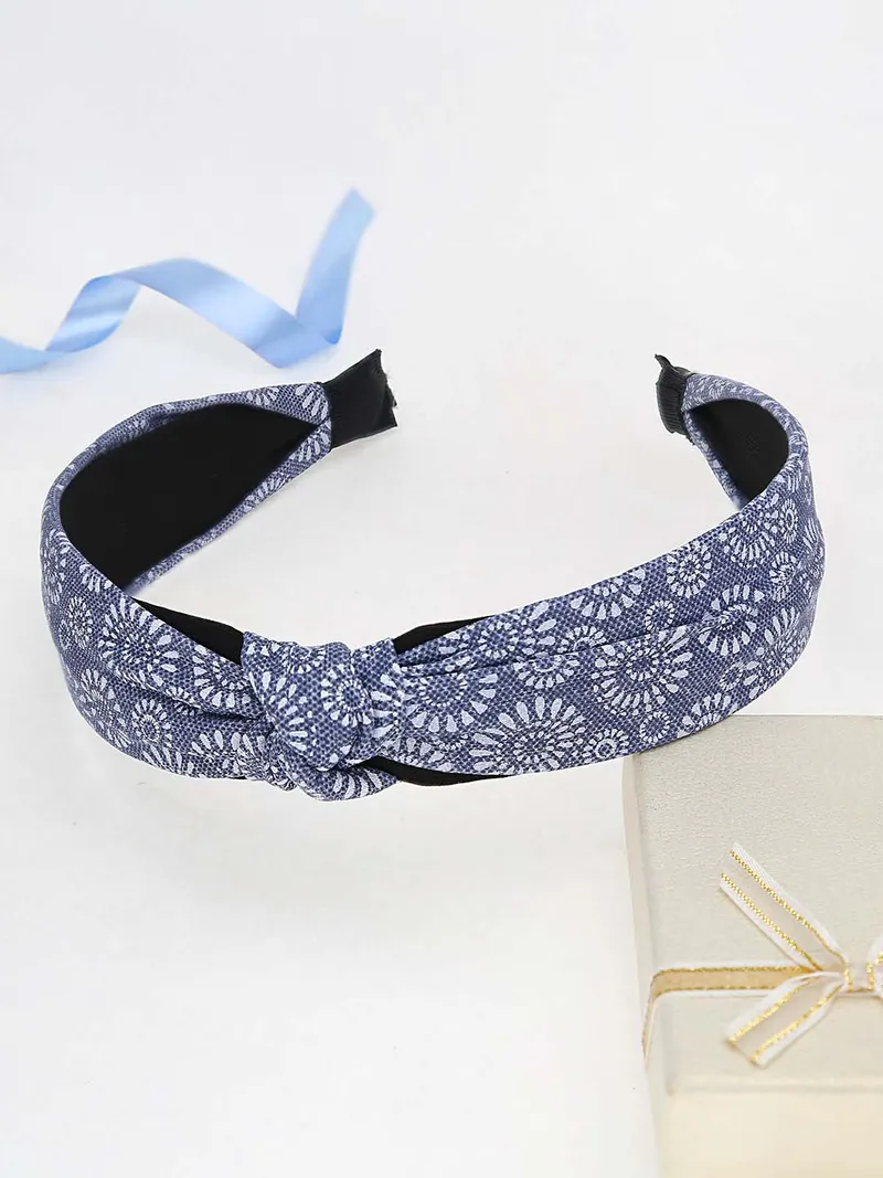 Hair Band with Fabric Bow in Assorted color - THF086