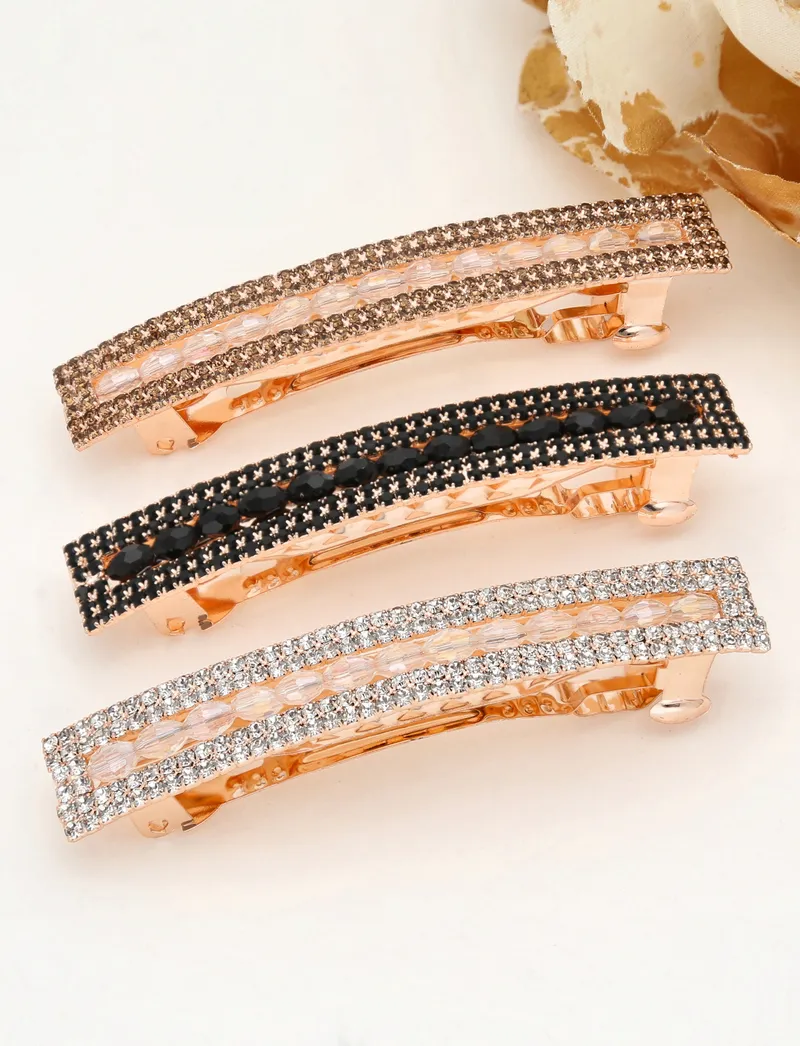 Fancy Hair Clip in Rose Gold finish - 2084RG