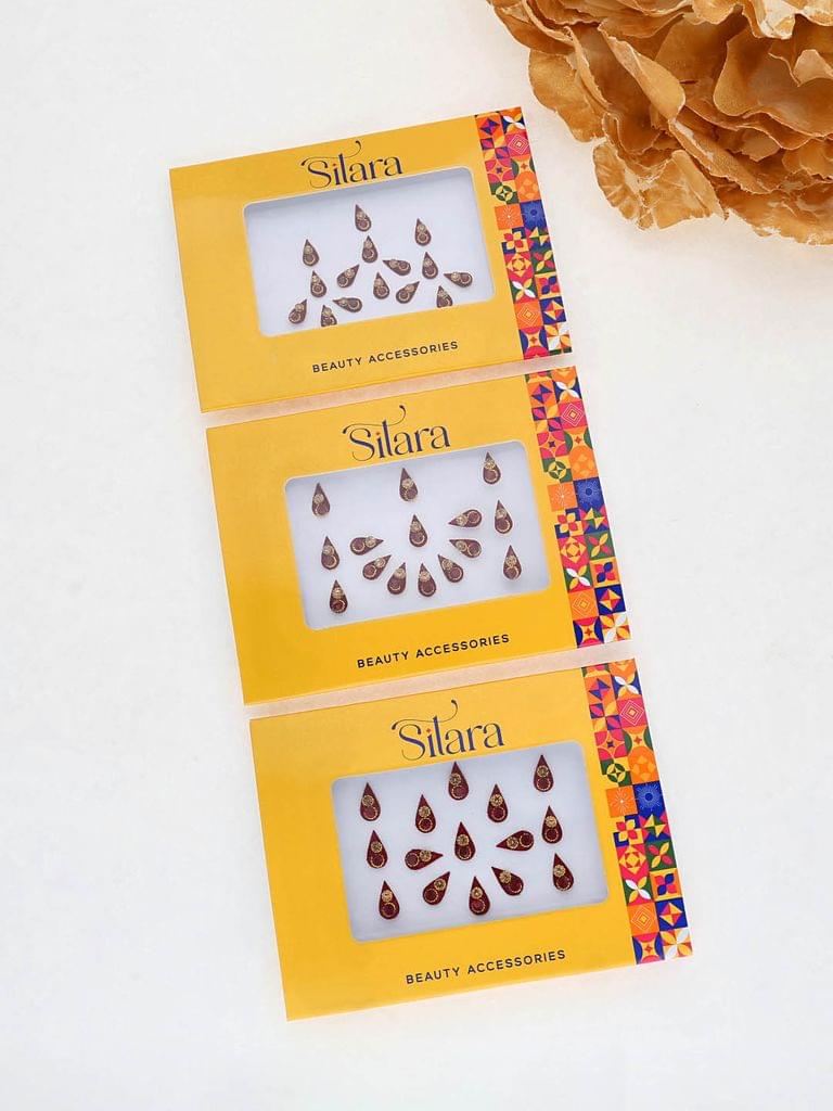 Traditional Bindis in Maroon color - D319
