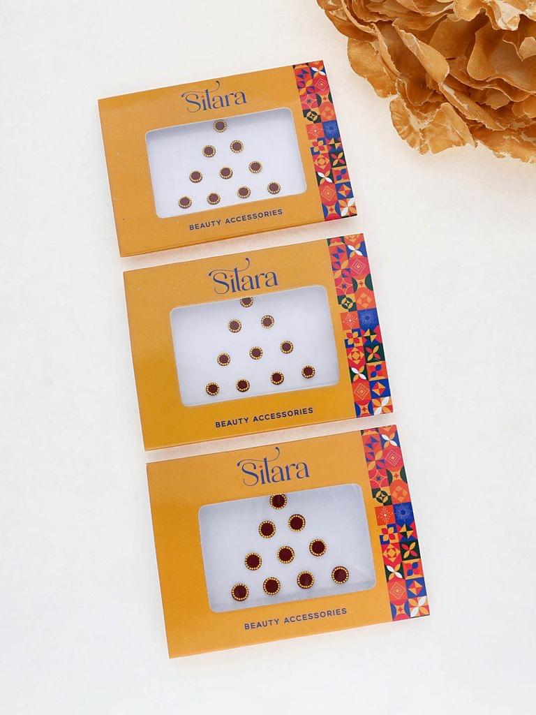 Traditional Bindis in Maroon color - S602