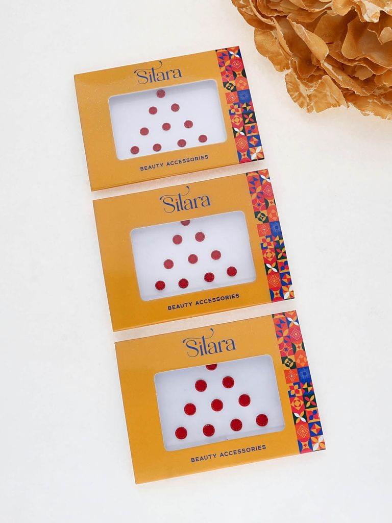 Traditional Bindis in Red color - S605