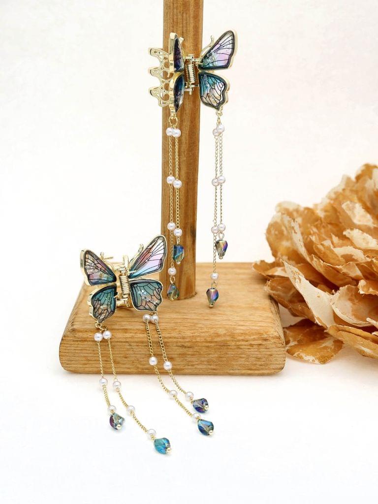 Fancy Butterfly Clip with Hanging in Gold finish - THF470