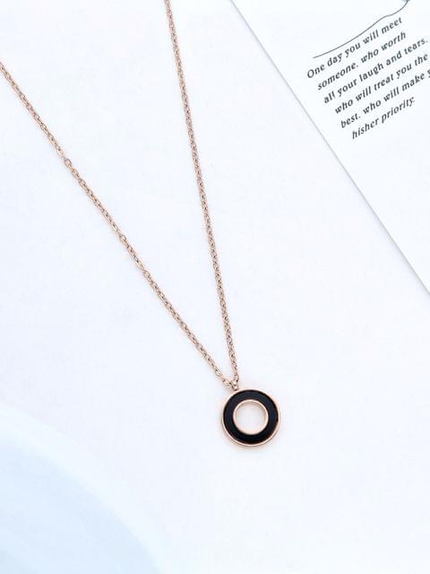 Western Pendant with Chain in Rose Gold finish - THF749