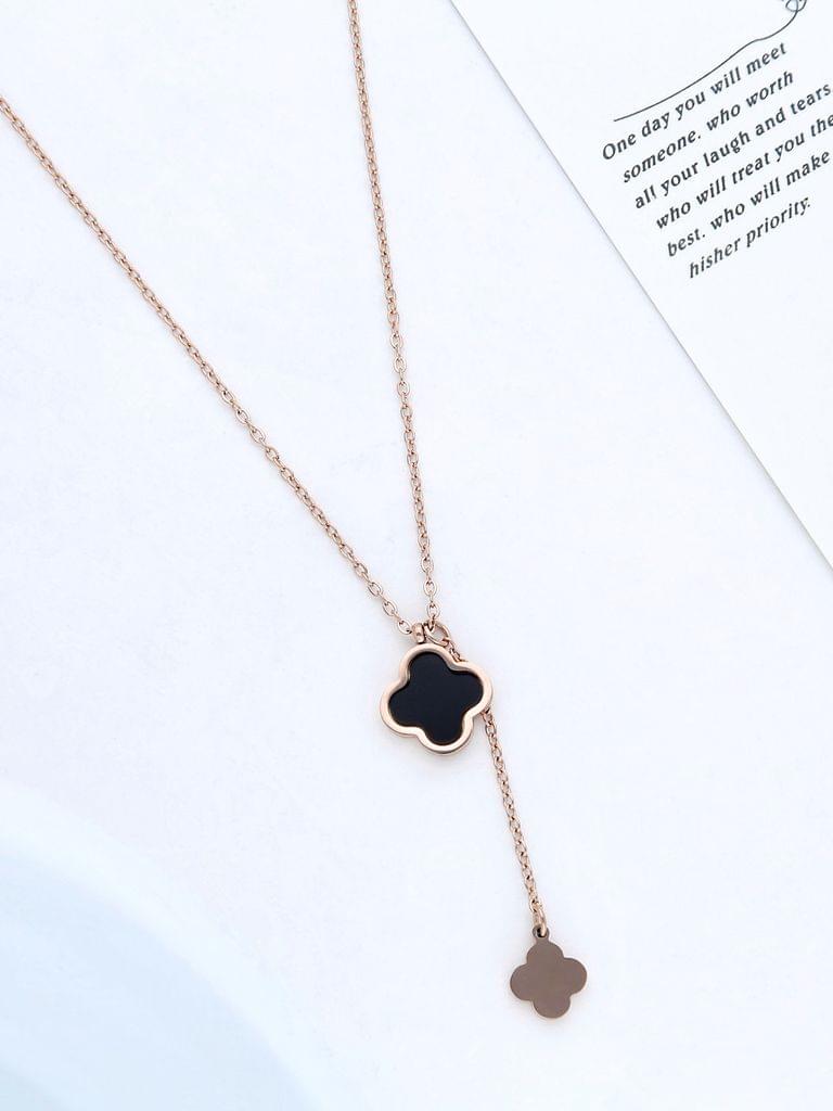 Western Pendant with Chain in Rose Gold finish - THF752