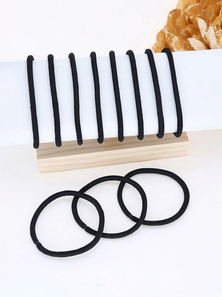 Plain Rubber Bands in Black color - THF790