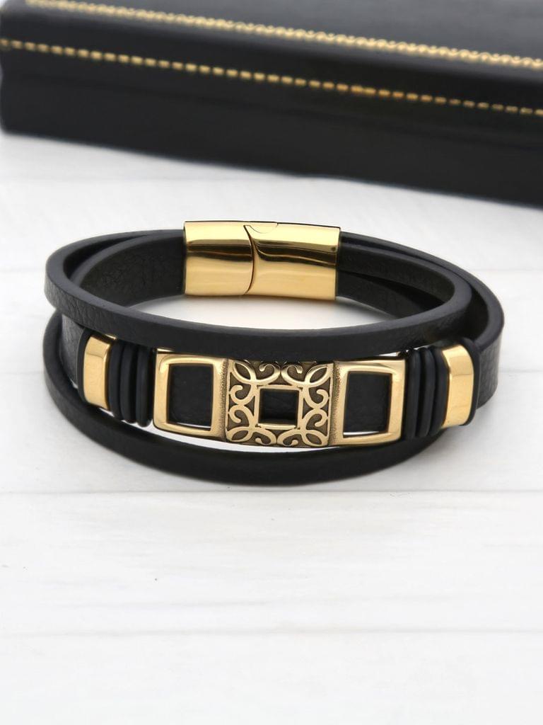 Men's Leather Bracelet with Magnetic Lock - THF1268