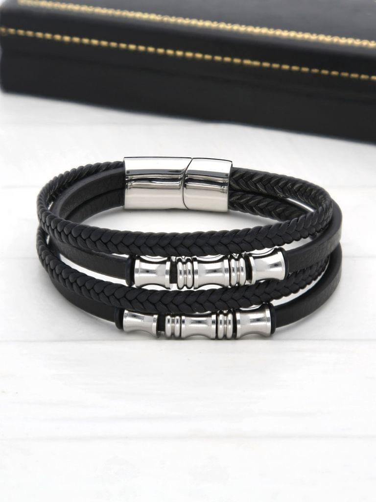 Men's Leather Bracelet with Magnetic Lock - THF1272