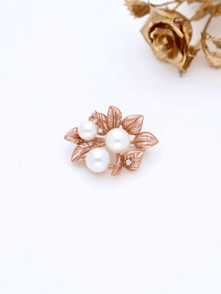 AD / CZ Brooch in Rose Gold finish - THF1301