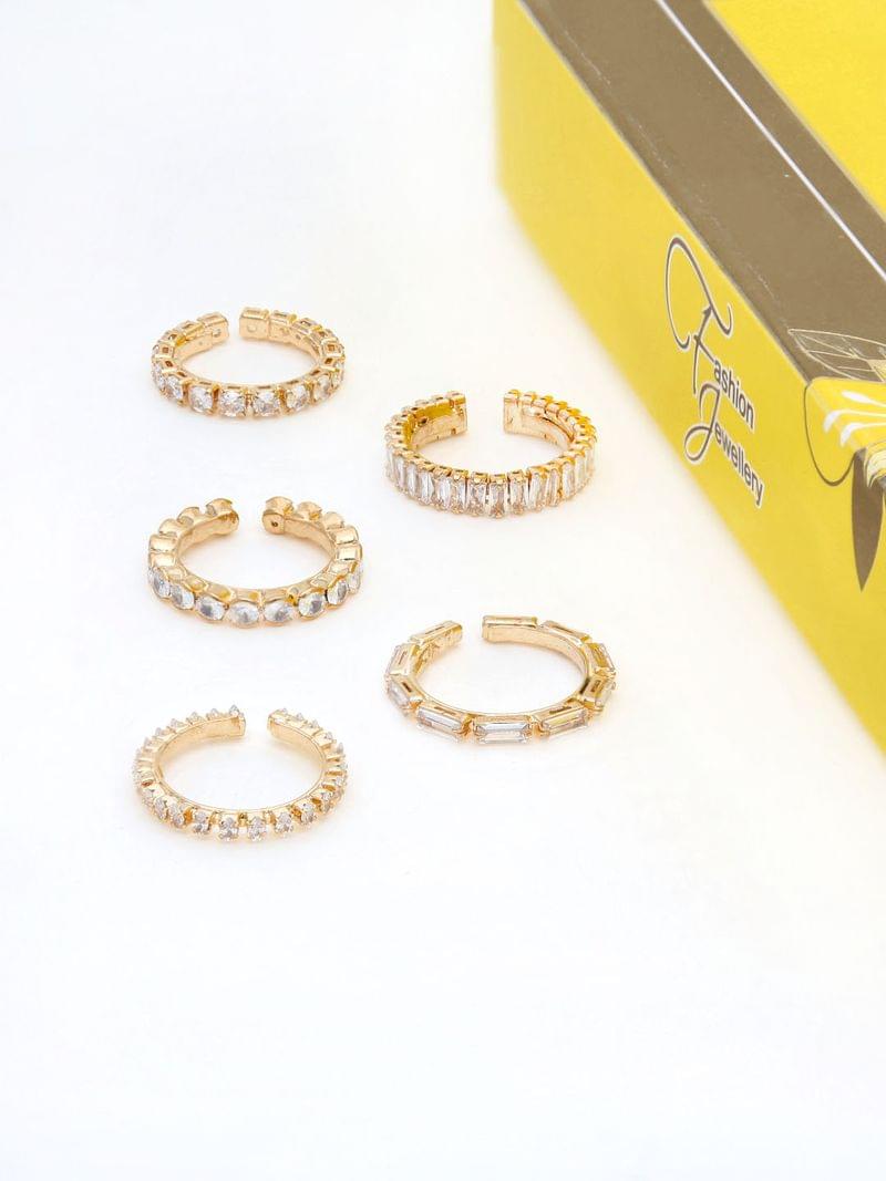 AD / CZ Finger Ring in Gold finish - THF1670
