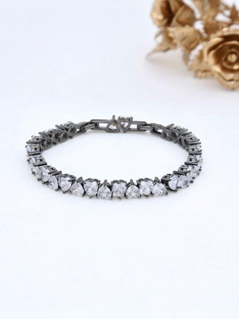 AD / CZ Loose / Link Bracelet in Black Rhodium finish - THF1741