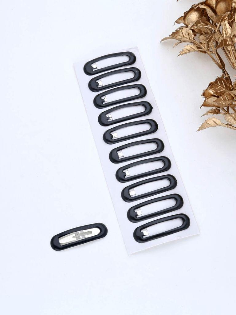 Plain Tik Tak Hair Pin in Black color - THF1810