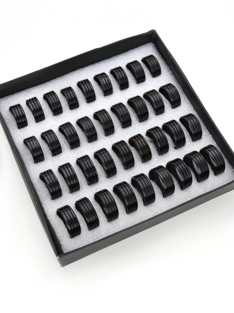Men's Finger Ring in Black Rhodium finish - V15144