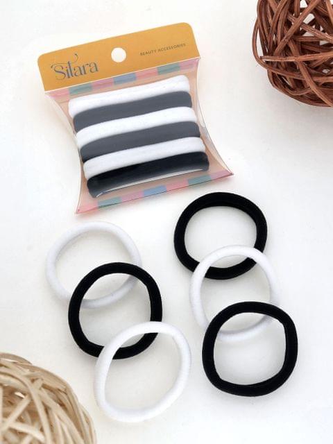 Plain Rubber Bands in Black & White color - THF1855