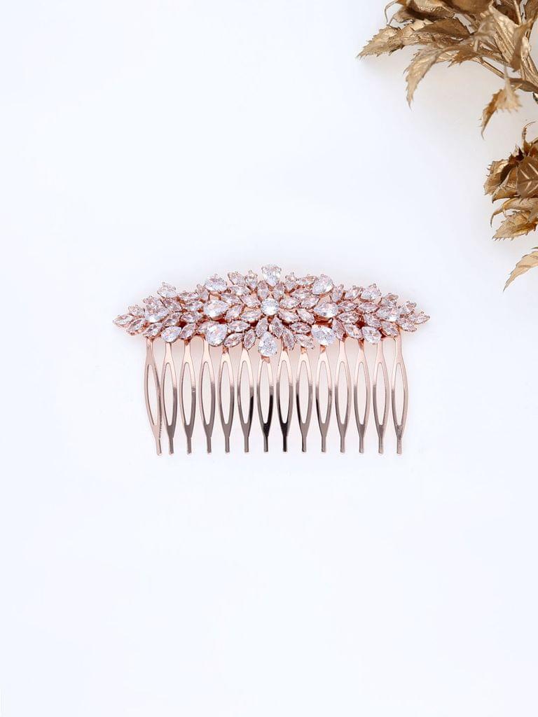 AD / CZ Comb in Rose Gold finish - THF1914