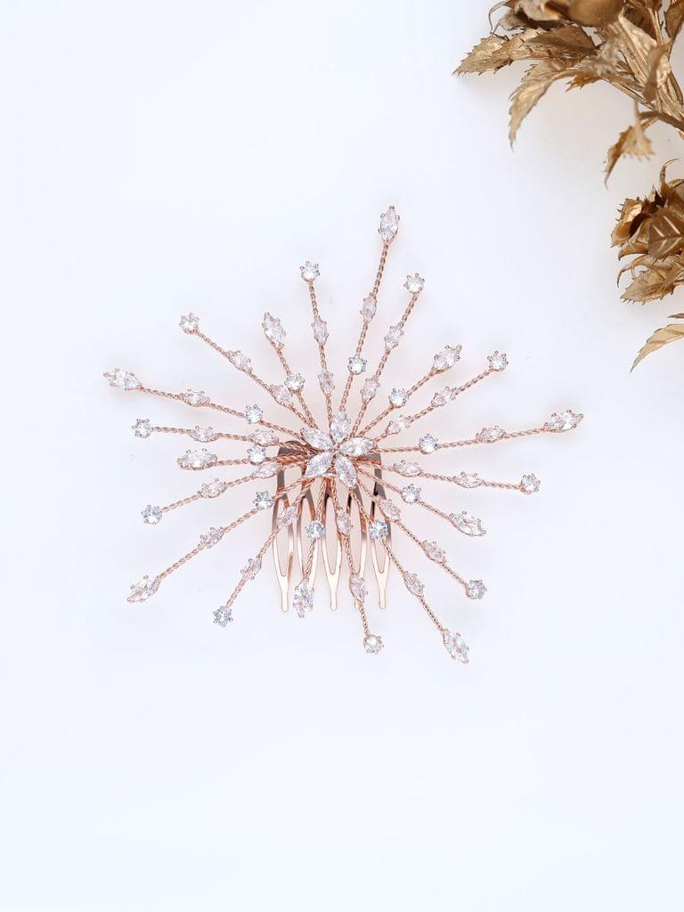 AD / CZ Comb in Rose Gold finish - THF1917