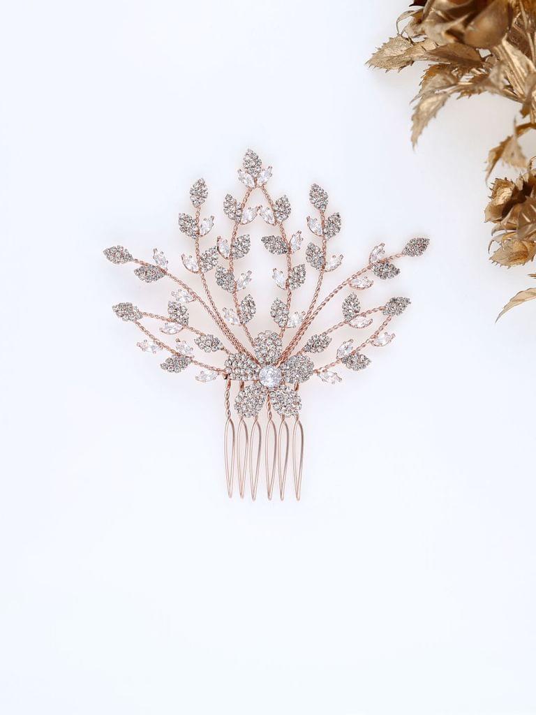 AD / CZ Comb in Rose Gold finish - THF1923