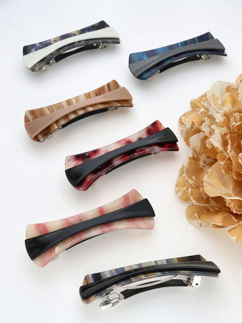 Printed Hair Clip in Assorted color - THF2104