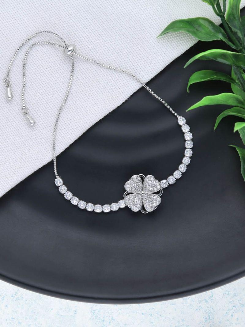 Rotating Loose / Link Bracelet in Rhodium finish - THF2265