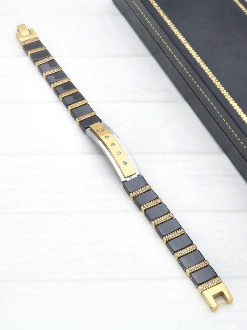 Western Loose / Link Bracelet in Gold finish - THF2308
