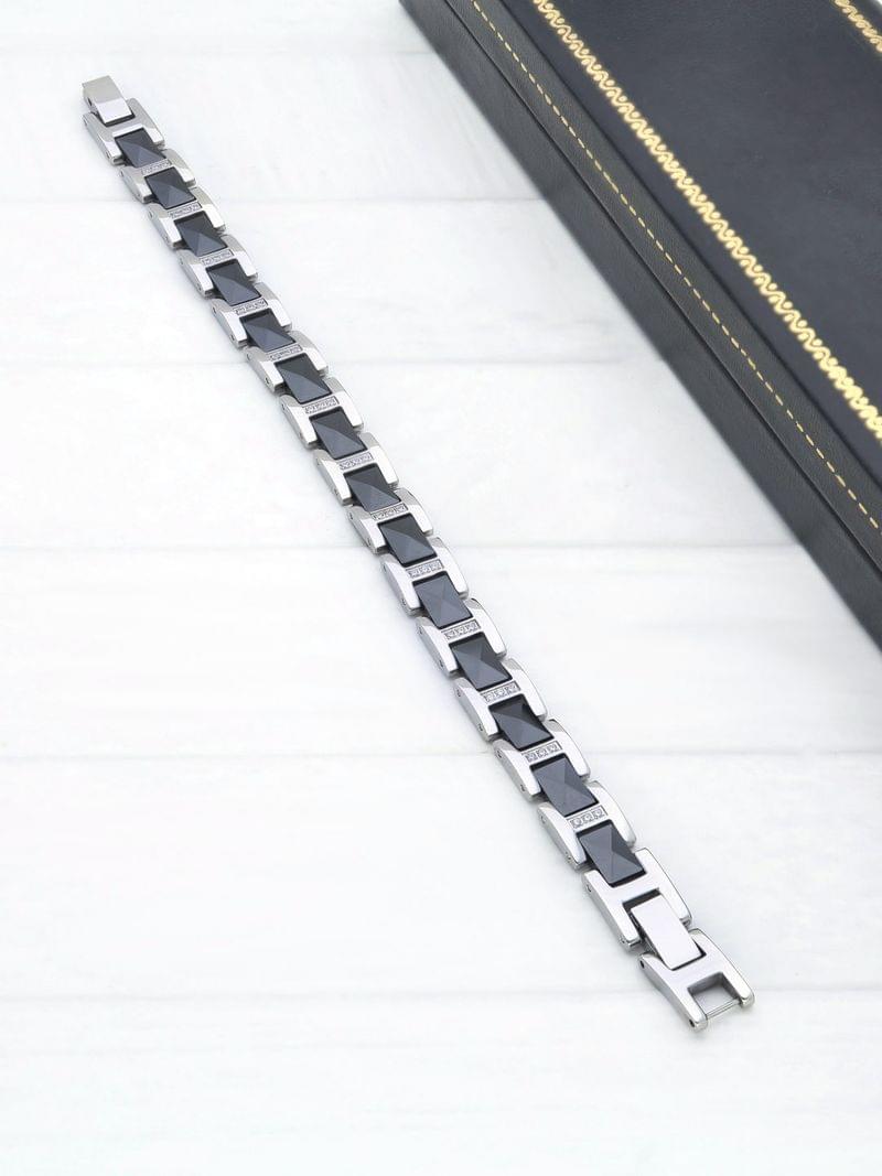 Western Loose / Link Bracelet in Rhodium finish - THF2317