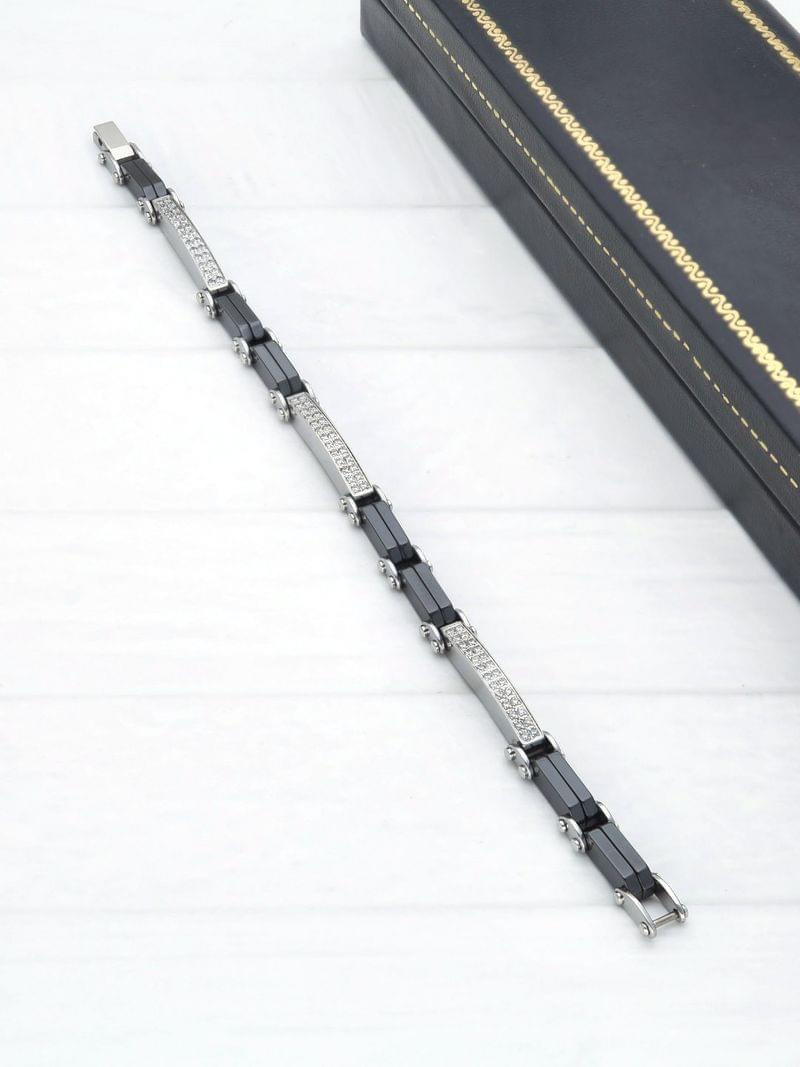 Western Loose / Link Bracelet in Rhodium finish - THF2321