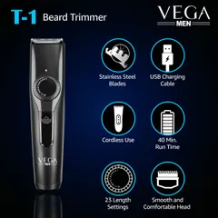 VEGA T1 Cordless Beard Trimmer