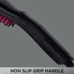 VEGA X-Glam Hair Straightening Brush With Anti-Scald technology (VHSB-01), Black