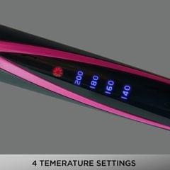 VEGA Self-Style Hair Straightener With Temperature Control and Ceramic Coated Plates (VHSH-27), Black