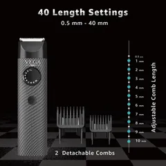 VEGA X2 Beard Trimmer For Men With Quick Charge, Black