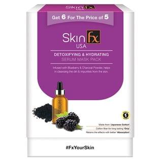 Skin Fx Detoxifying & Hydrating  Women Serum Mask Combo Pack of 6