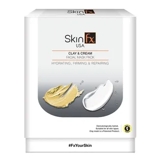 Skin Fx Clay & Cream  Women Facial Mask Pack of 2