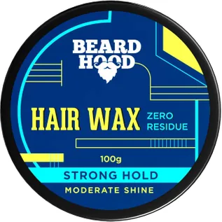 Beardhood Zero Residue Strong Hold Hair Wax 100g | Moderate Shine | Zero Toxin & Vegan