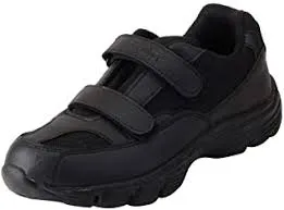 Bata Black Glance Velcro Shoes